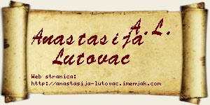 Anastasija Lutovac vizit kartica